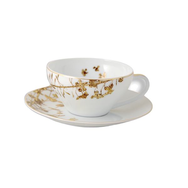 Feuille D'Or & Vegetal Or - Tea cup and saucer flower