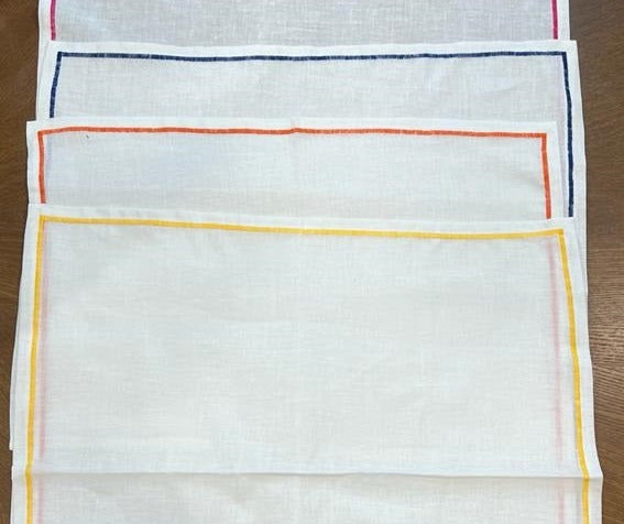 White Linen - Napkin Blue (Set of 2)