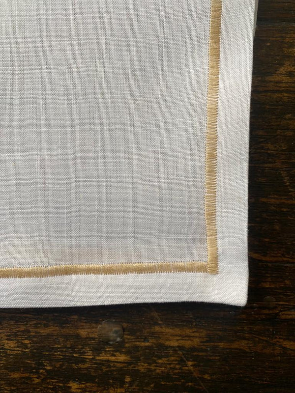 White Linen - Napkin Gold (Set of 2)