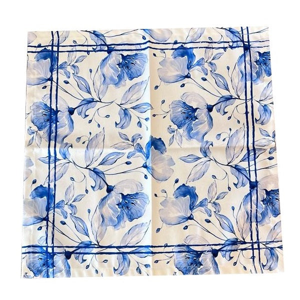 Flower - Cloth Napkins Blue F100 (Set of 2)