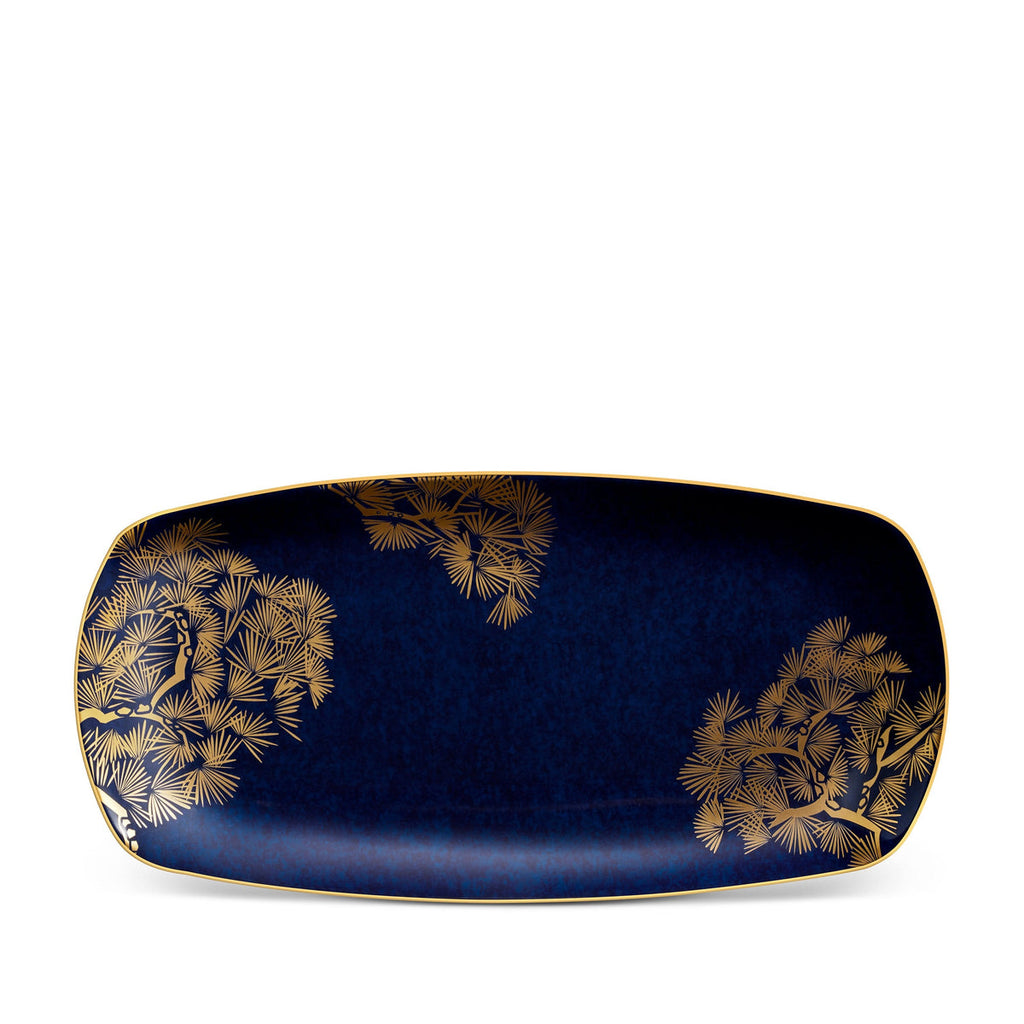 L'OBJET Zen Bonsai 30cm Medium Gold-plated Porcelain Tray - Blue - ShopStyle