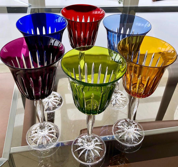 Water Goblet Stripes Color (Set of 6)