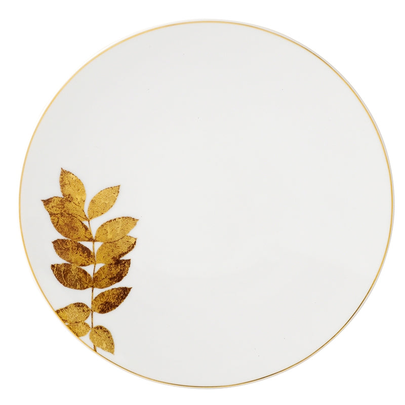 Feuille D'Or & Vegetal Or - Dessert Plate