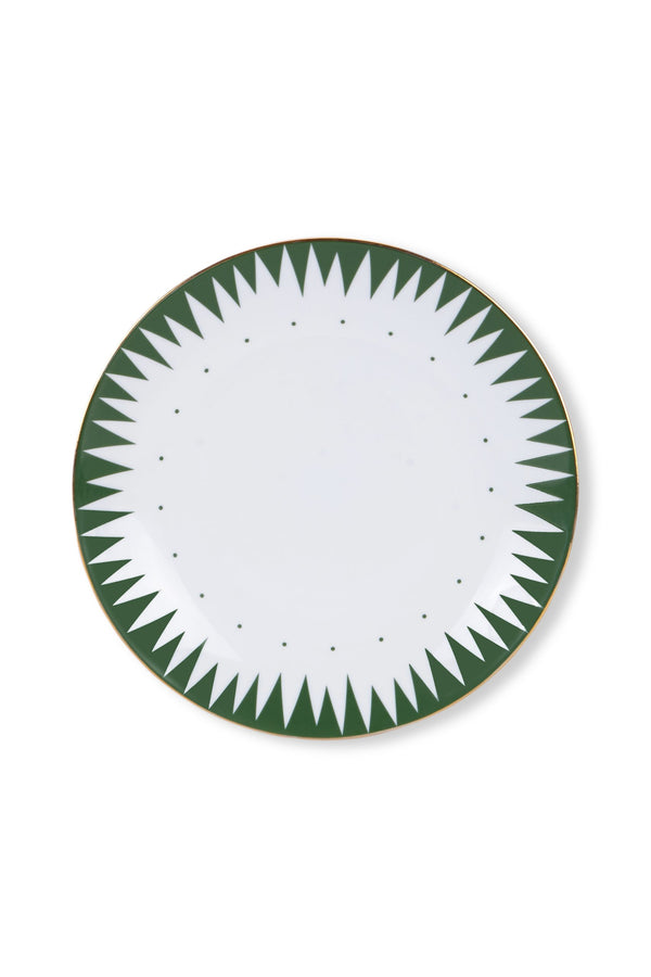 Punk Green - Dinner Plate Green and Gold