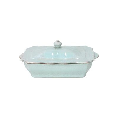 Impressions robins egg blue - Rect.covered casserole
