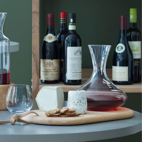 Wine - Oak Cheese Board & Carafe (Set of 2)