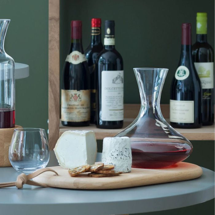 Wine - Oak Cheese Board & Carafe (Set of 2)