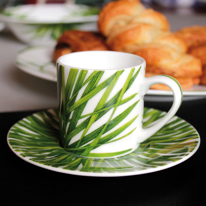 Life in Green - Espresso Cup with Saucer (Set of 4)