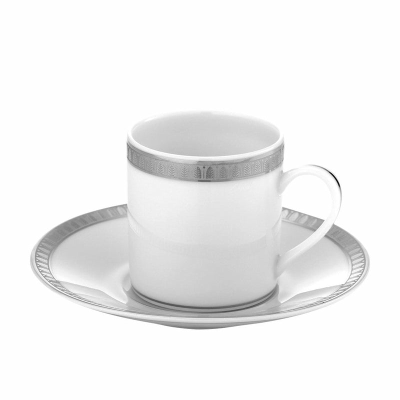 Malmaison Platinum - Porcelain Coffee Cup & Saucer