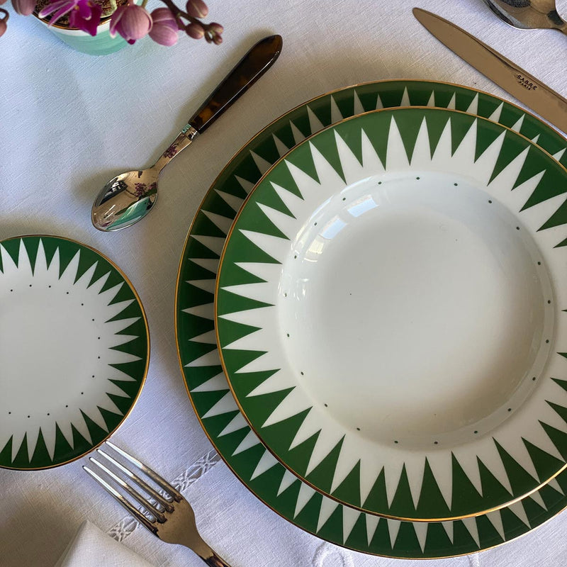 Punk Green - Dessert Plate Green and Gold