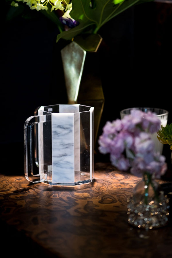 Netilat Yadayim Cup - Clear & Marble