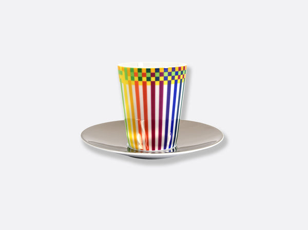 Julio Le Parc - Coffee Cup And Saucer Surface Coloree (Set of 2)