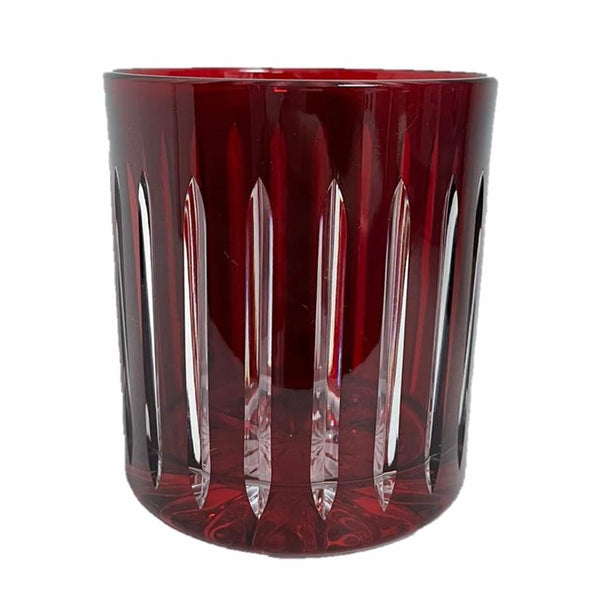 Whiskey Glass Stripes Red