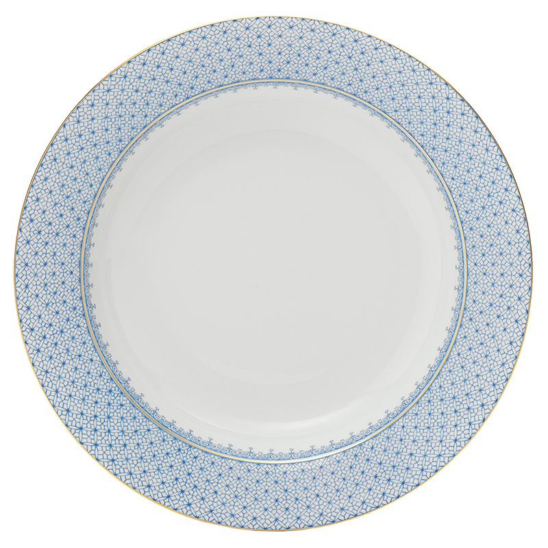 Lace - Cornflower - Rim Soup Plate