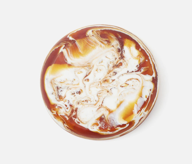 Hugo - Swirled Serving Bowl Large Amber