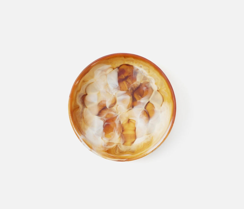 Hugo - Swirled Serving Bowl Small Amber (Set of 2)