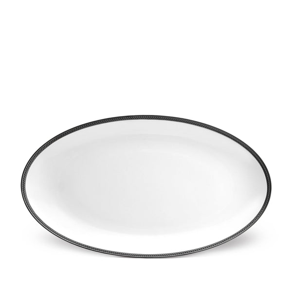 Soie Tressee Black - Oval Platter - Large