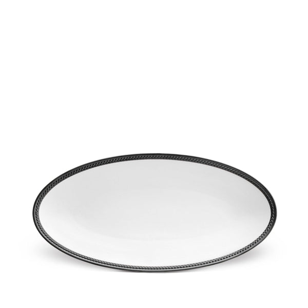 Soie Tressee Black - Oval Platter - Small