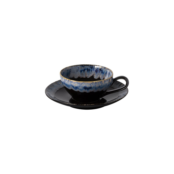 Taormina midnight black - Tea cup & saucer