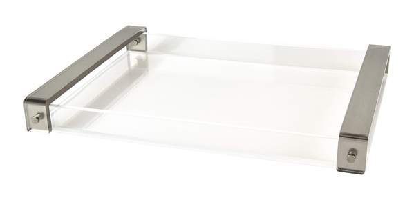 Lucite   Acrylic Tray with Accent Handle